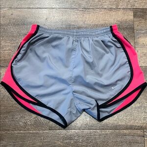 Nike Women's Gray and Pink Running Shorts